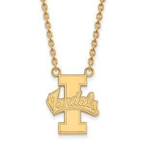 14k Gold Plated Silver U of Idaho Large Pendant Necklace